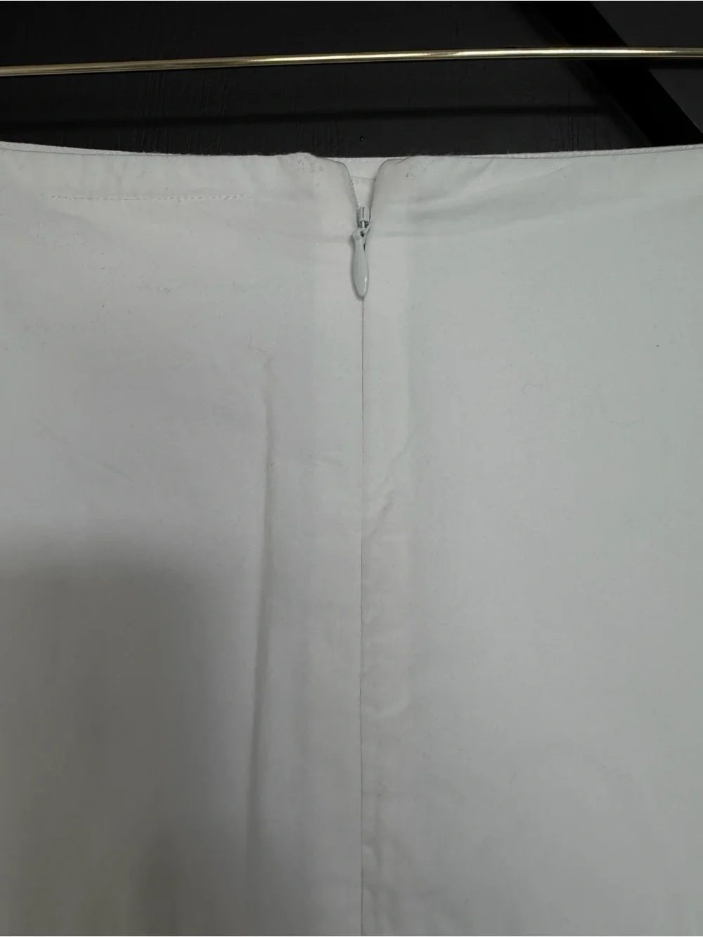 Julia Amory Cotton Poplin Midi Circle Skirt in Blanc White, Size Large - Picture 4 of 6